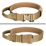 Collar Perro Táctico Ajustable Militar Con Hebilla Metálica