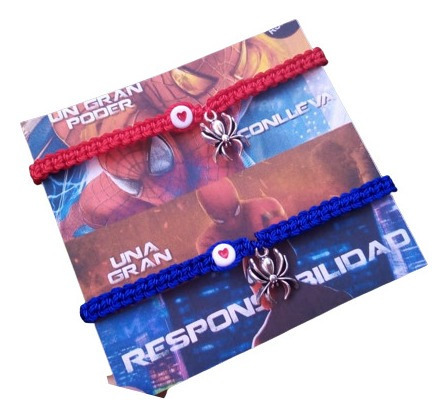 Pulseras Para Amistad Spiderman Dije Araña Bff