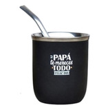 Mate De Acero Clásico Doble Capa Día Del Padre Papá Hombre