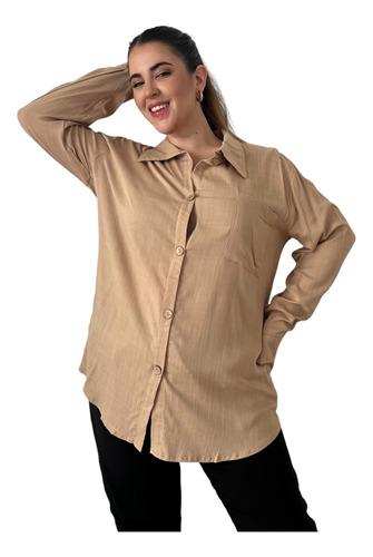Camisa De Lino Mujer Talle Grande - Heloiza