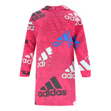 Vestido adidas Essentials Brand Love Print Niña En Azul Y Gr