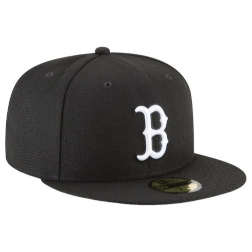 Gorra New Era Boston Red Sox  Black & White 59fifty Cerrada