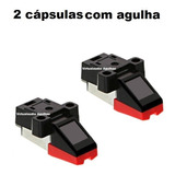 2 Capsula Com Agulha Magnetica St09 St 09 Para Toca Discos