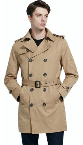 Sacos Gabardinas Con Cinto Largo Elegante Slim Trench Coat