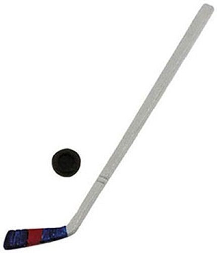 Dollhouse Miniature Hockey Stick W / Puck De Miniaturas Inte