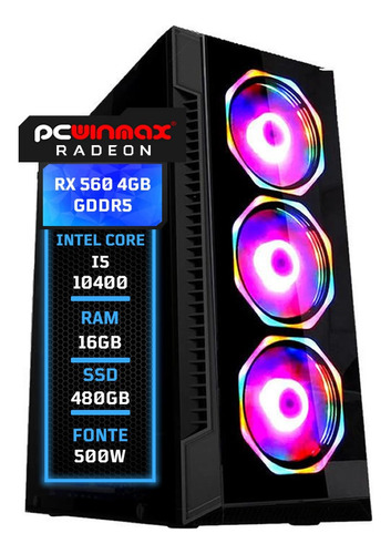 Pc Gamer Intel I5, 16gb Ram, Ssd 480gb, Rx 560 4gb