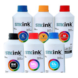 6x500ml  Tinta Stk Pigmenta Impressora P/ Epson Ecotank