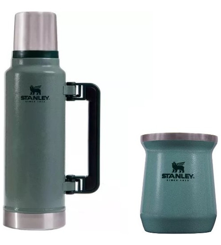 Combo Termo Stanley Acero Inox 1,4 Lts + Mate Stanley 236ml