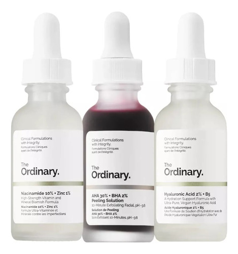 The Ordinary Niacinamide + Peeling + Hyaluronic Acid Combo