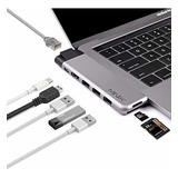 Aluminio Usb C Multipuerto Hub Gigabit Ethernet 4k Hdmi...