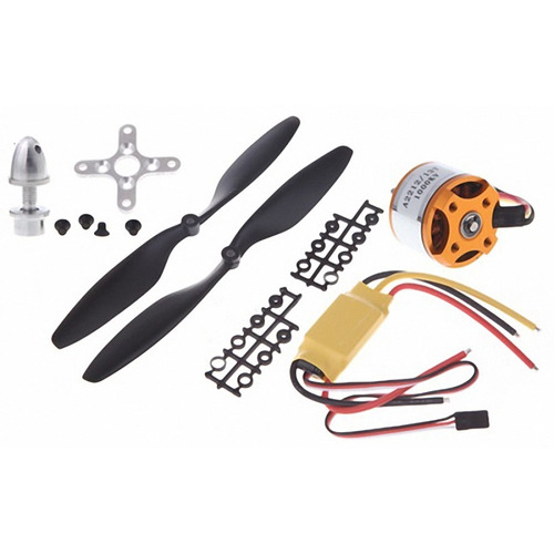 Motor Brushless A2212 1000kv + Esc 30a + Hélices + Soporte