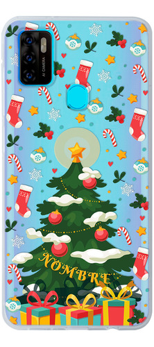 Funda Para Zte Navidad Árbol Navideño Con Tu Nombre