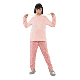 Pijama Mujer Polar Cuello Alto Coral Hello Corona