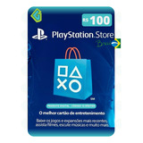 Cartao Playstation Psn Gift Card Br R$ 100 Reais