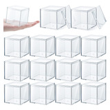 Cubo Cuadrado De Plastico Acrilico Transparente, Caja Pequen