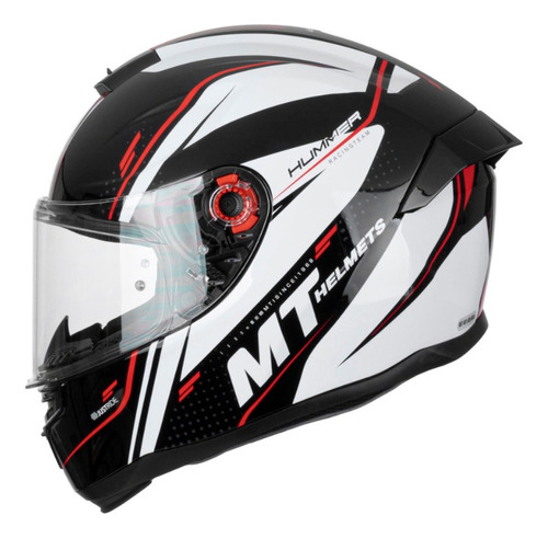 Casco Integral Moto Mt Helmets Stinger Hummer Neg-rojo-gris