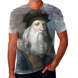 Camisetas Camisa Leonardo Da Vinci Cientista Pintor Poeta 05