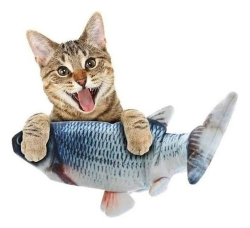 Brinquedo Peixe Elétrico Se Mexe Pet Para Gato Interativo