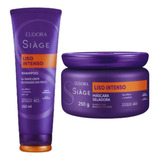 Kit Eudora Shampoo Mascara Capilar Liso Intenso