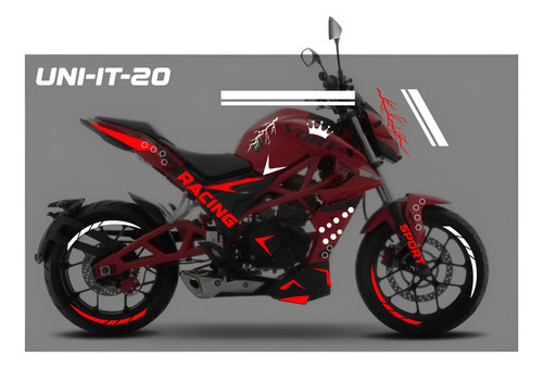 Kit Calcomanias Vinil Reflejante Italika Vort-x 250 Racing