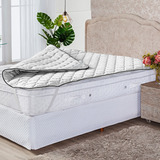 Protetor Pillow Top Branco Queen Super Volumoso 300gramas/m² Desenho Do Tecido Geométrico Matelado