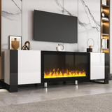 Miahome Modern Stand With 34.2 Non-heating Electric Firepla.