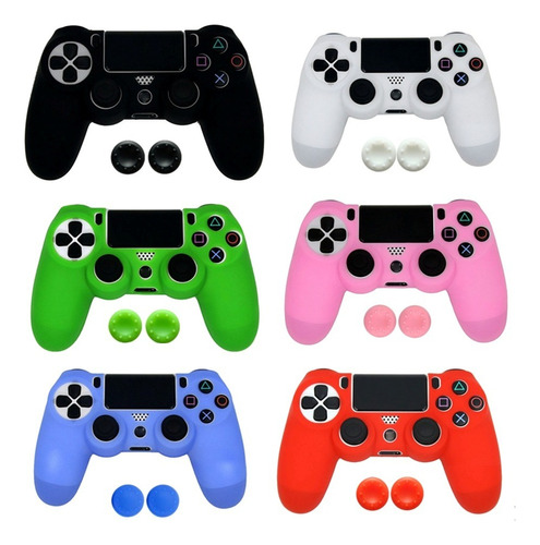 Capa Protetora Silicone Controle Ps4 Dualshock + Grips