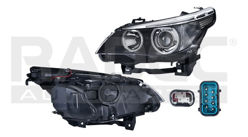 Faro Bmw Serie 5 03-06 4 Pts C/motor C/leds P/f Xen S/f Izq