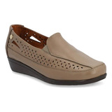 Zapato Dama Casual Piel Camel 644-36