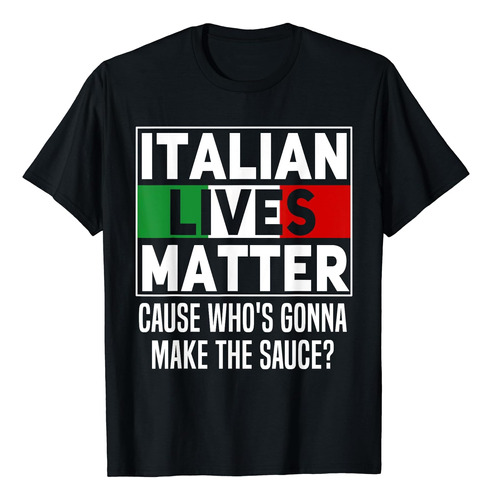 Funny Italian Lives Matter Cook - Camiseta Con Bandera De It