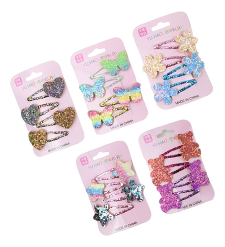 Set 18 Piezas Pasador Para Niña Broche Accesorio Cabello