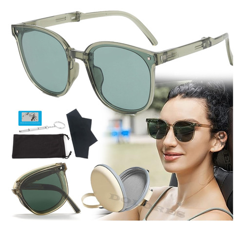 Set Lentes Hombre Gafas Sol Plegables Polarizadas Dama Uv400