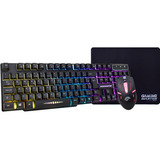 Kit Gamer Km5228 (teclado/mouse/mousepad) Conexão Usb/preto