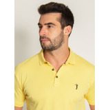 Camisa Polo Aleatory Lisa Algodão Pima Amarela