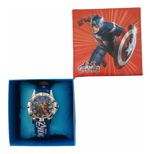 Reloj Avengers En Caja Para Niños