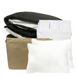 Kit Acolchado Queen Size + Sabanas + Cortina + 2 Almohadas