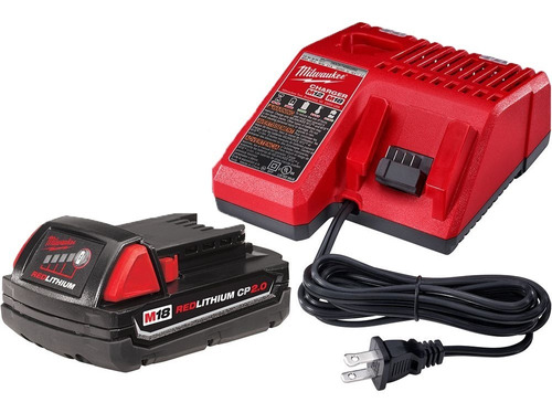 Cargador De Baterías Milwaukee M12/ M18 + Redlithium 2.0 Ah