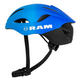 Casco Para Ciclista Bicicleta Carretera Road Bike Correa Ram Color Azul Oscuro Talla G