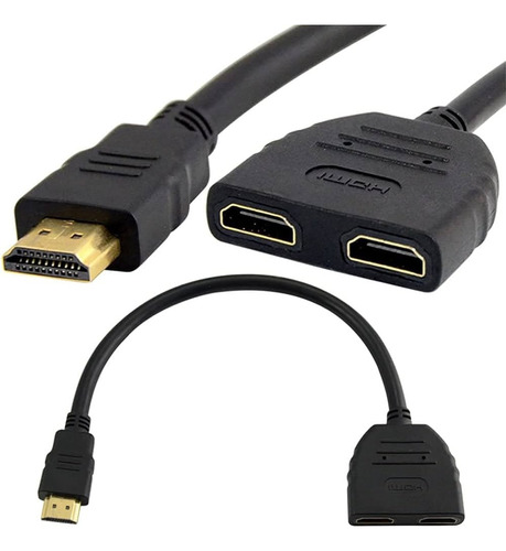 Hdmi Hembra 1 A 2 Vías Hdmi Splitter Adaptador