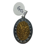 Medalla De San Miguel Arcángel Plateado Y Dorado Acero 
