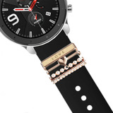 Kit Charm + Pulseira Silicone Para Galaxy Watch Active 2 44m