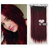 Cabelo 150g Liso Tic Tac 60cm Cor Vermelho Borgonha 118 Orga