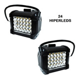 Par Faros Auxiliar Dually 48 Leds Luz Blanca Fija Y Estrobo