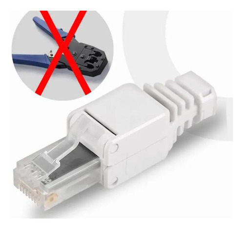 Plug De Campo Cat 6a Sin Herramienta Macho Conector Rj45 Utp