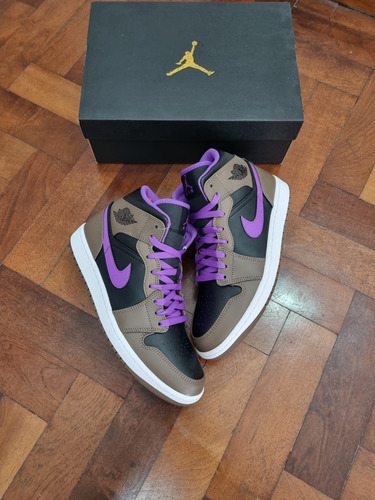 Air Jordan 1 Mid Purple Mocha 9us 