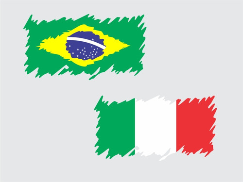  Adesivo Bandeira Brasil Itália Decoração Carro Paredes Jeep