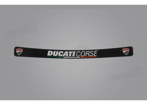 Adesivo Capacete Viseira Refletivo Ducati Corse Preto 28x3 Vis01 Cor Adesivo Viseira Refletivo Preto