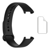 Pulseira + Película Para Relogio Xiaomi Redmi Smart Band Pro Cor Preto