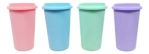 16 Vaso Térmico 370ml Tipo Starbuck Color Pastel Mate Nuevo