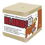 24kg Bloco De Sal Mineral Bovino Blokus 80 Nutrição Animal 
